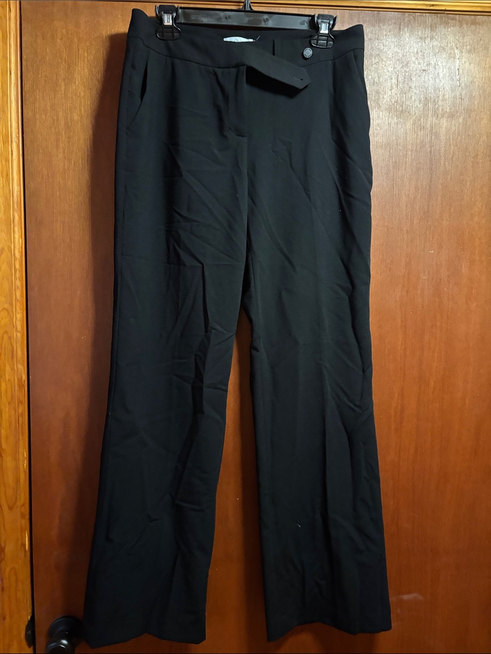 Calvin Klein Black Boot-Cut Dress Pants